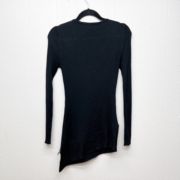 INC Ribbed Rhinestones Sweater Womens XS Stretch Long Length Party Evening Date - Picture 5 of 10